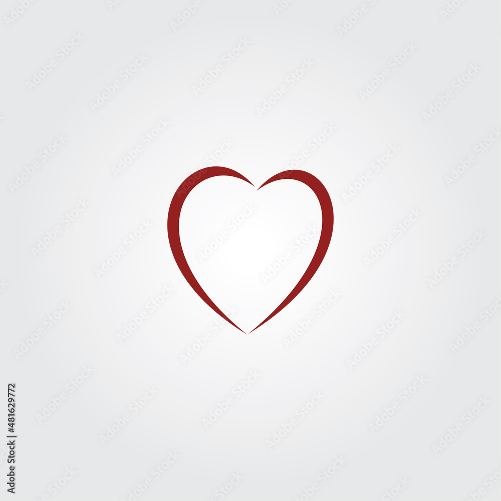 red love icon Related Logo Design For Your Business