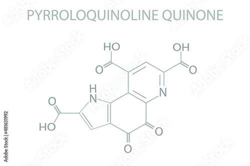 Pyrroloquinoline quinone molecular skeletal chemical formula.	 photo