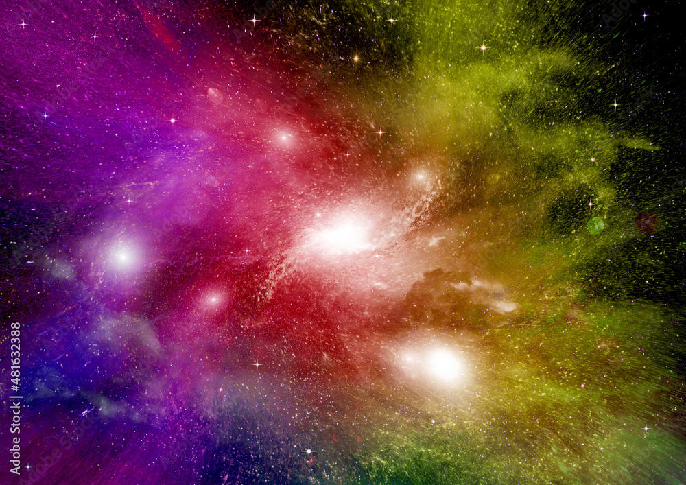 galaxy in a free space. 3D rendering galaxy in a free space. 3D rendering