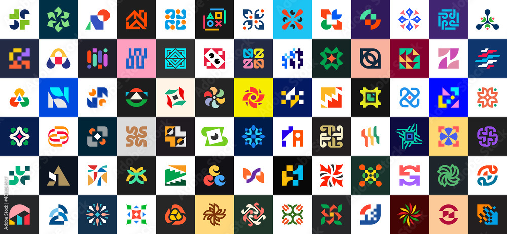 Abstract logos collection. Geometric abstract logos. Icon design Abstract logos collection. Geometric abstract logos. Icon design