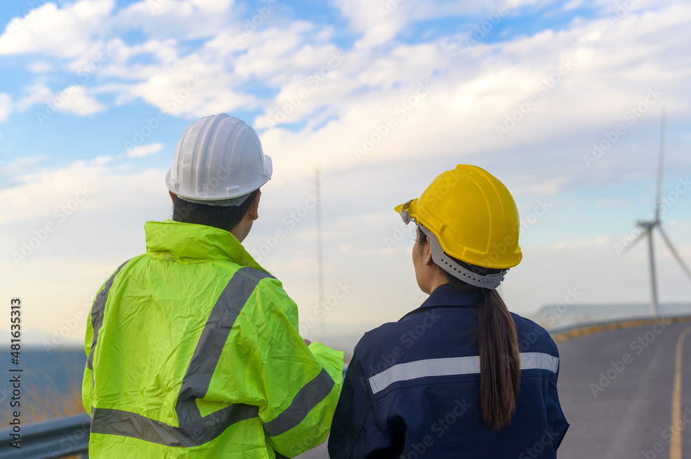 people engineer are wearing a protective helmet on head, using tablet Analytics engineering data... people engineer are wearing a protective helmet on head, using tablet Analytics engineering data...