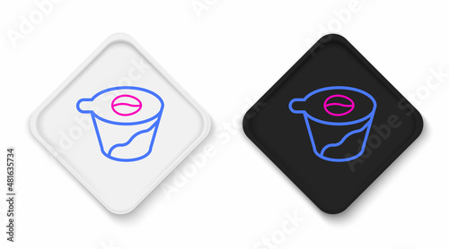 Line Pour over coffee maker icon isolated on white background. Alternative methods of brewing coffee. Coffee culture. Colorful outline concept. Vector