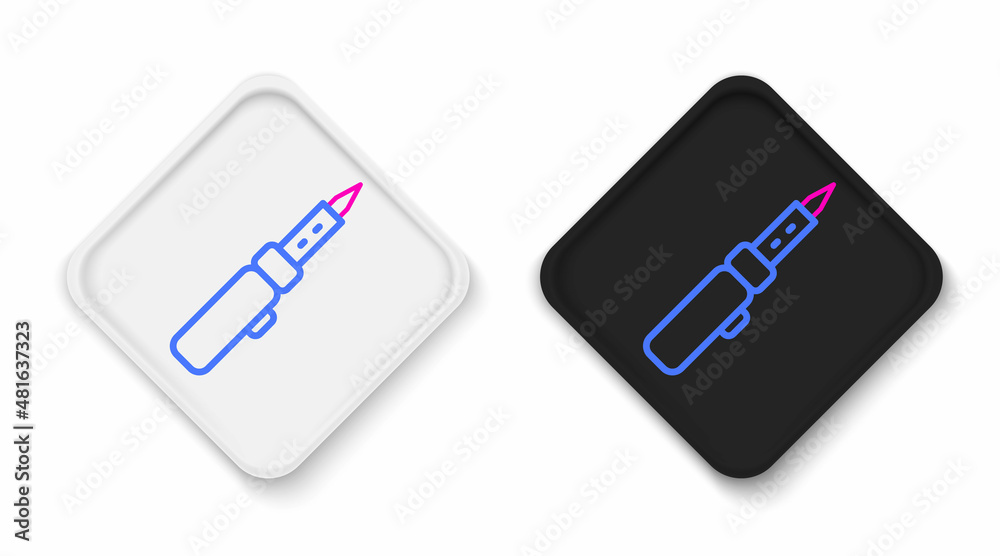 Line Soldering iron icon isolated on white background. Colorful outline concept. Vector