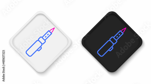 Line Soldering iron icon isolated on white background. Colorful outline concept. Vector