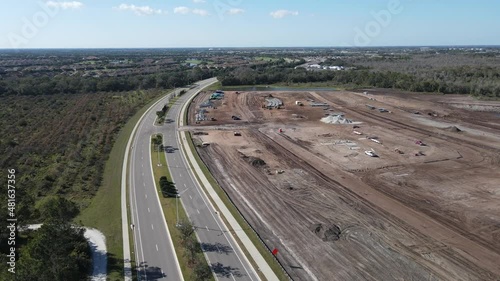 Large scale development in South Florida viewable by drone photo