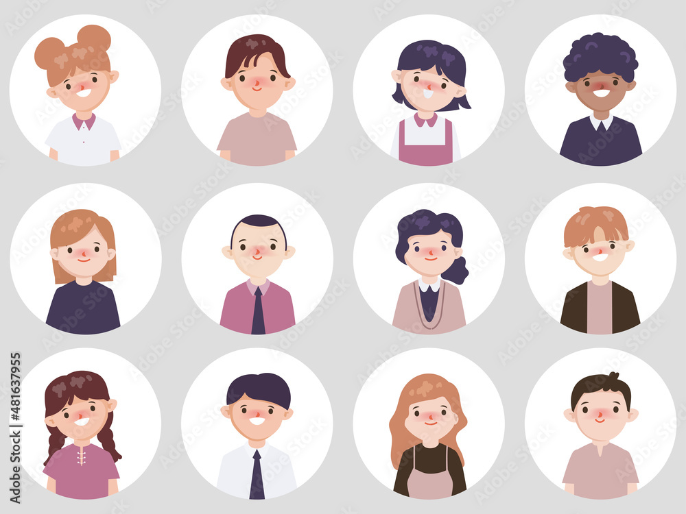 Set of avatar people worker collection cartoon flat design. Set of avatar people worker collection cartoon flat design.