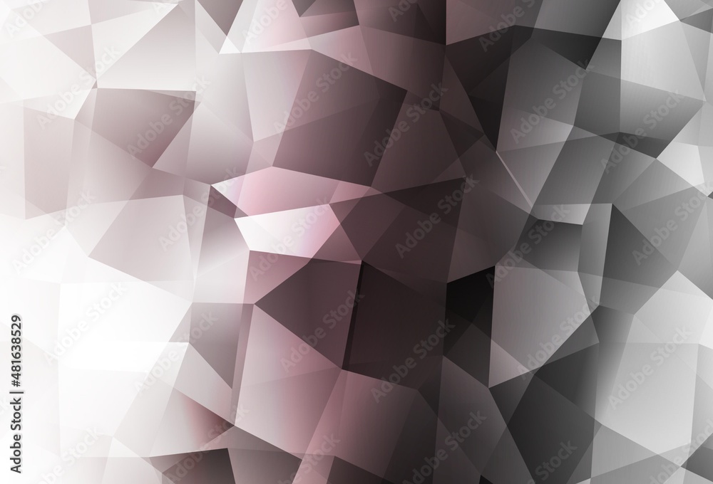 Fototapeta premium Light Gray vector polygonal template.