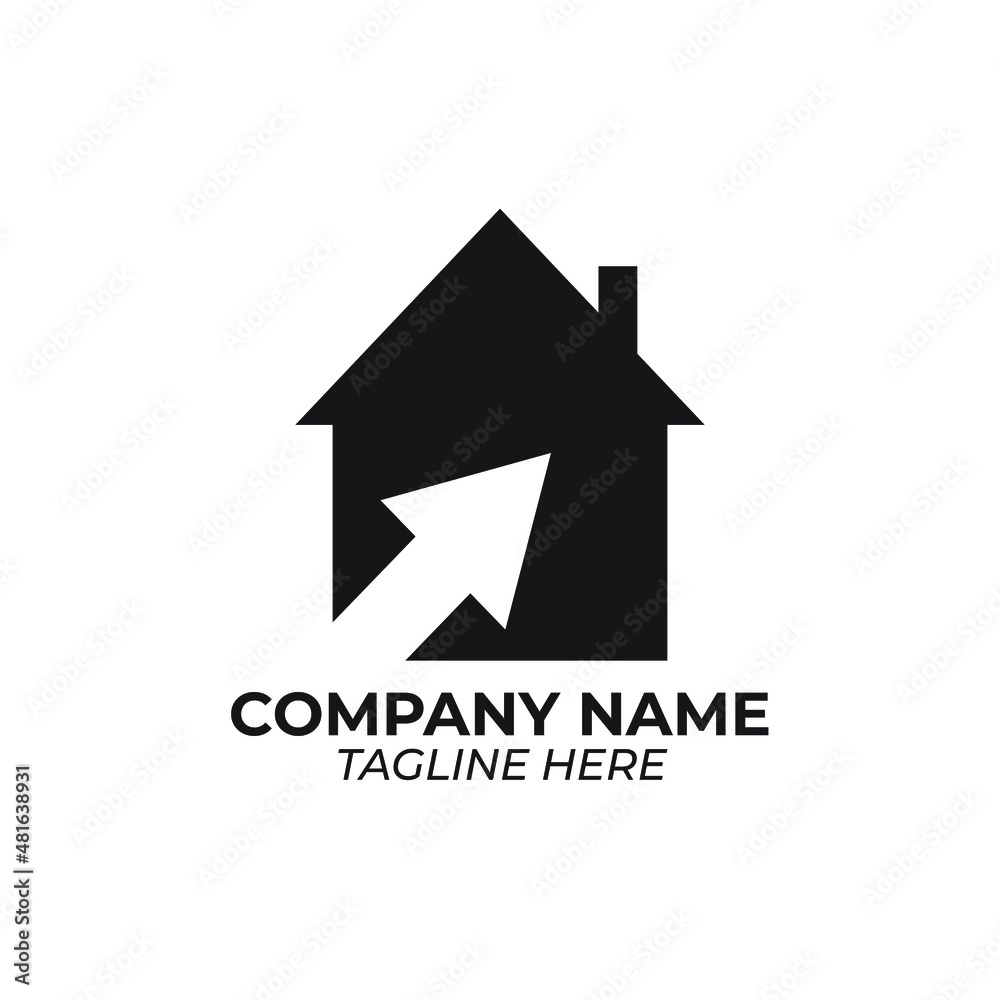 Logo home click vector illustration Logo home click vector illustration