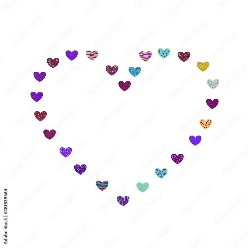 heart made of colorful hearts heart made of colorful hearts