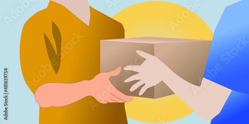 customer get shopping by phone and delivery by sender store