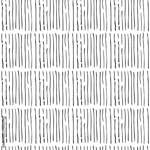 Seamless hand drawn pattern. Abstract strips texture for fabric  textile  apparel. Vector illustration background