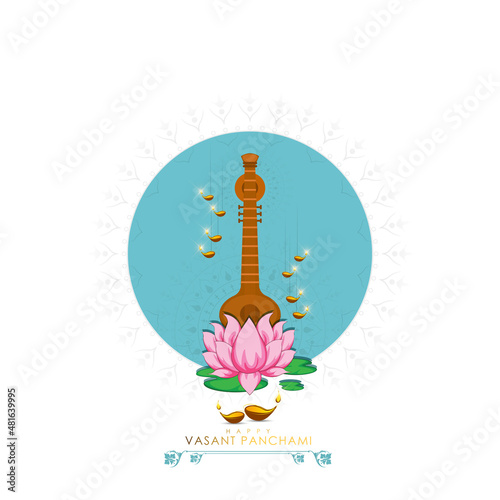 Happy Vasant Panchami Background.vector illustration