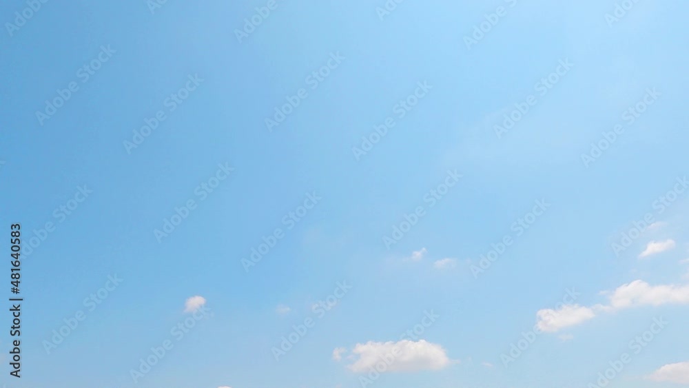 Fluffy white cloud on sunny clear blue sky TimeLapse Fluffy white cloud on sunny clear blue sky TimeLapse