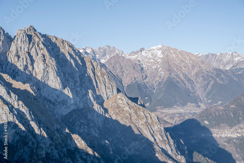 eastern crags of Presolana range, Orobie, Italy