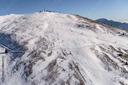 ski run at Pora Mountain ski area, Orobie, Italy