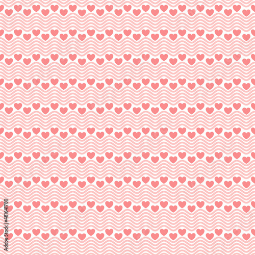 The seamless design is made up of a vibrant heart and a wave motif.