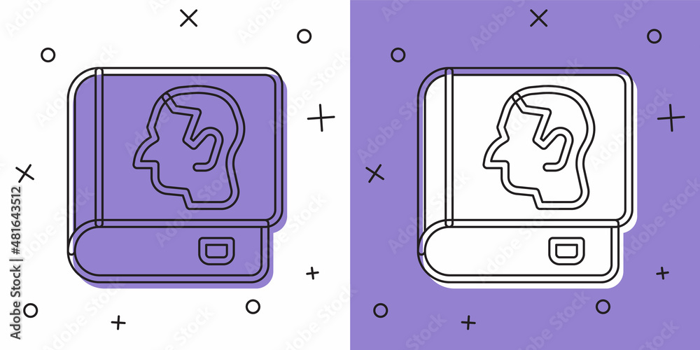 Set Law book icon isolated on white and purple background. Legal judge book. Judgment concept. Vector Set Law book icon isolated on white and purple background. Legal judge book. Judgment concept. Vector