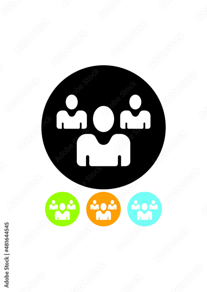 Obraz premium Group of people in an auditorium. Business team icon