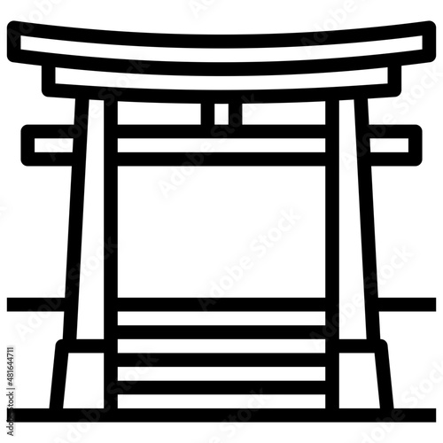 SHRINE line icon