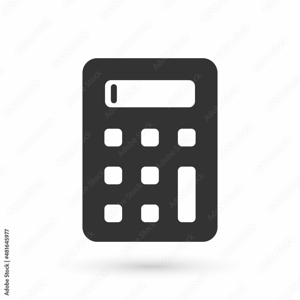 Grey Calculator icon isolated on white background. Accounting symbol. Business calculations mathematics education and finance. Vector Grey Calculator icon isolated on white background. Accounting symbol. Business calculations mathematics education and finance. Vector