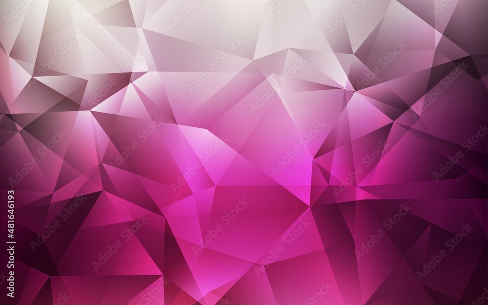 Dark Pink vector polygonal pattern. Dark Pink vector polygonal pattern.