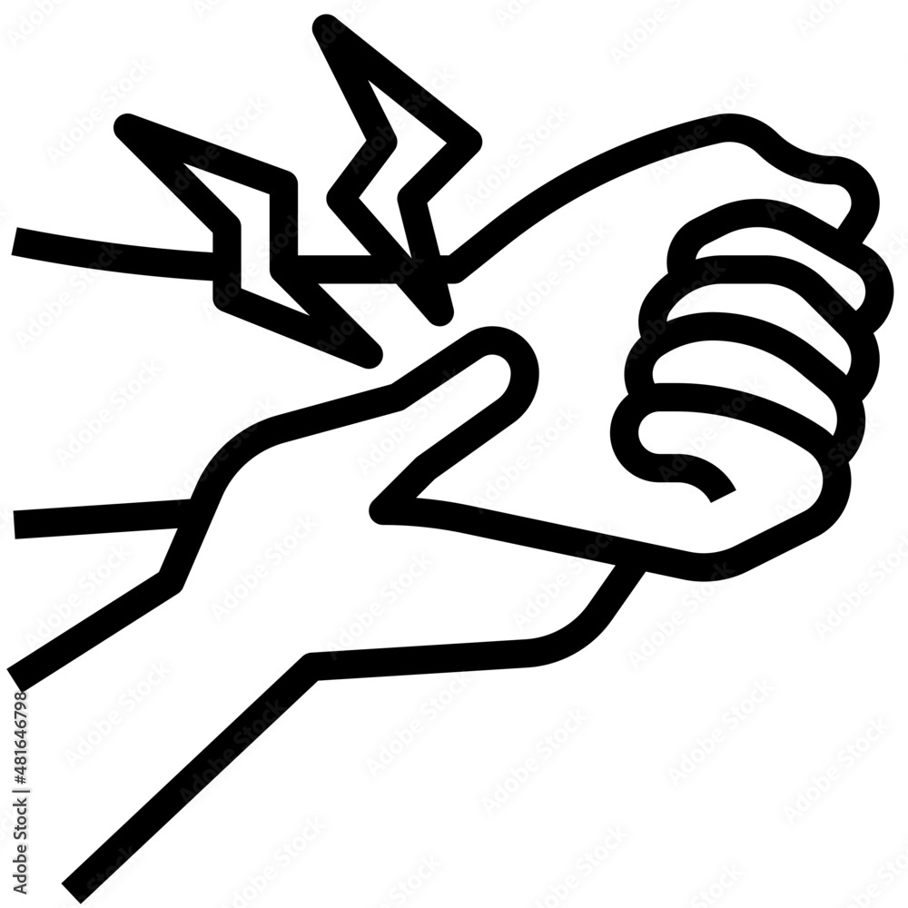 Sprained Hand Icon sprained wrist outline icon Stock Vector | Adobe Stock