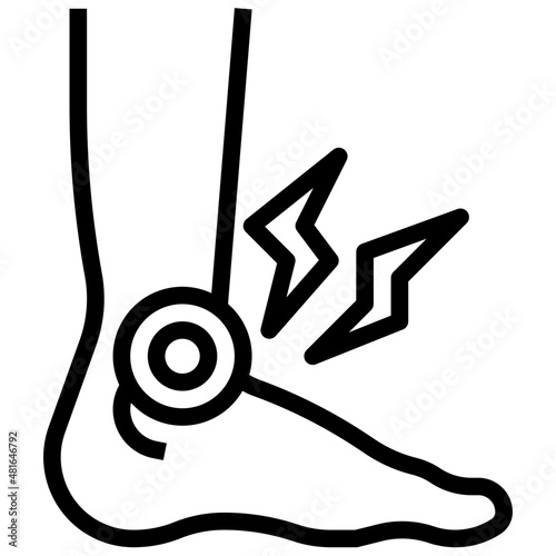 SPRAINED ANKLE line icon