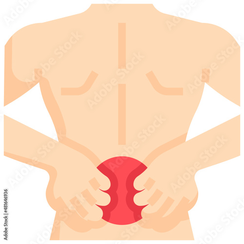 BACK PAIN flat icon