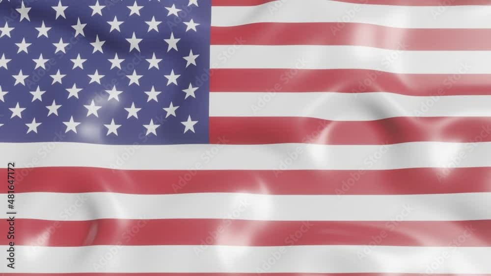 3d flag of United States fluttering in the breeze background. 4K animated seamless loop video clip in a realistic way 3d flag of United States fluttering in the breeze background. 4K animated seamless loop video clip in a realistic way
