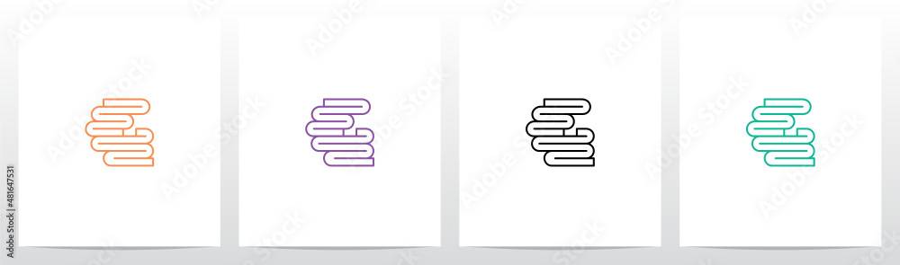 Folded Lines Letter Logo Design G