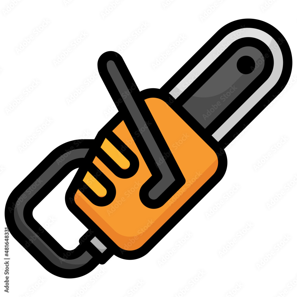 CHAIN SAW Filled Outline CHAIN SAW Filled Outline
