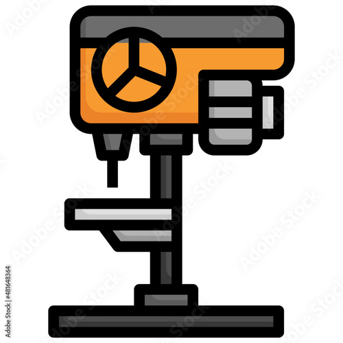 DRILLING MACHINE Filled Outline