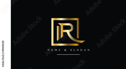 RI, IR, R, I abstract letters logo monogram
