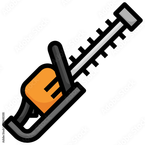 HEDGE TRIMMER Filled Outline