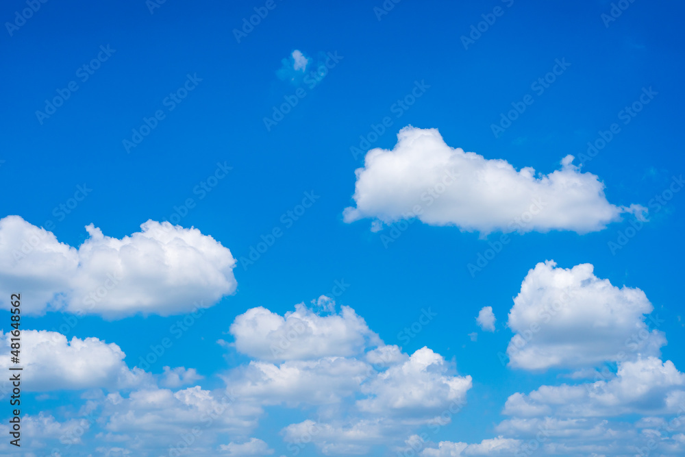 Blue sky with white clouds. on a clear day Blue sky with white clouds. on a clear day