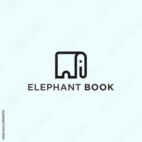 elephant book logo. elephant logo