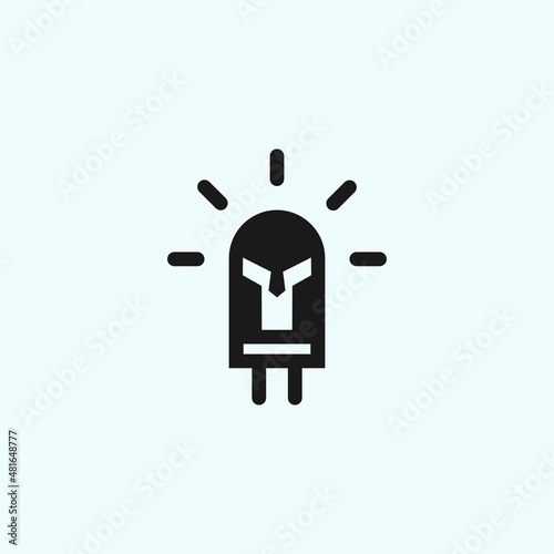 spartan siren logo. emergency logo