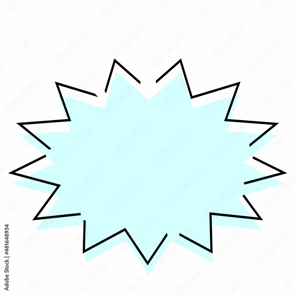 Colorful speech bubble of simple lines Colorful speech bubble of simple lines