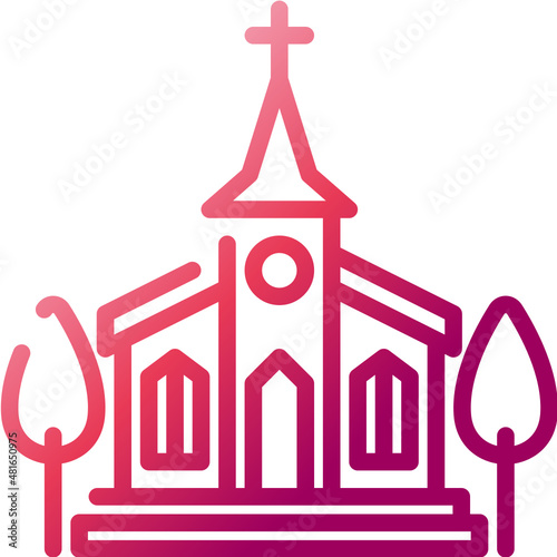 church gradient icon