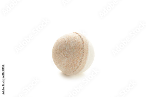 Bath salts in the form of a ball isolated on white background.