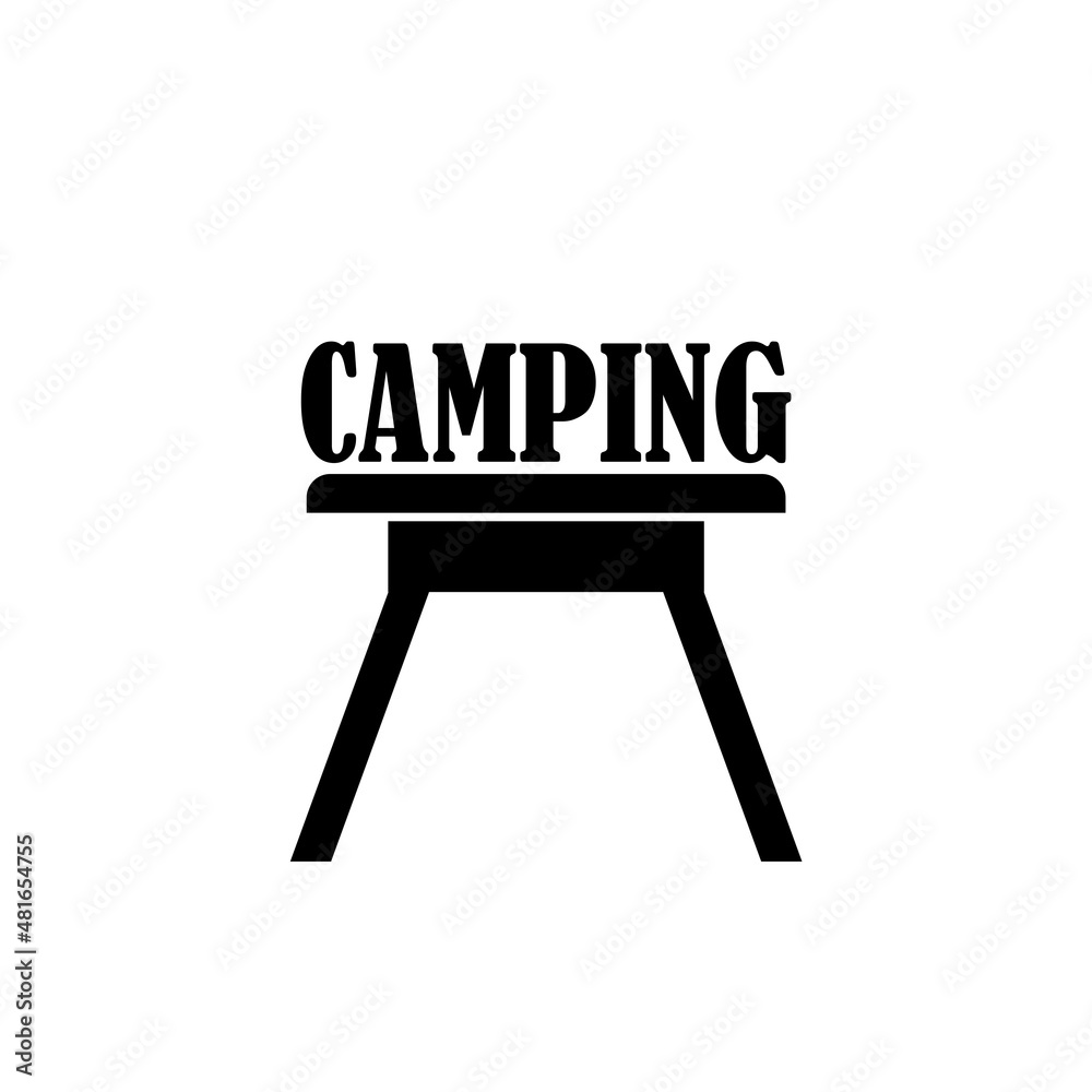 Camping logo icon isolated on white background