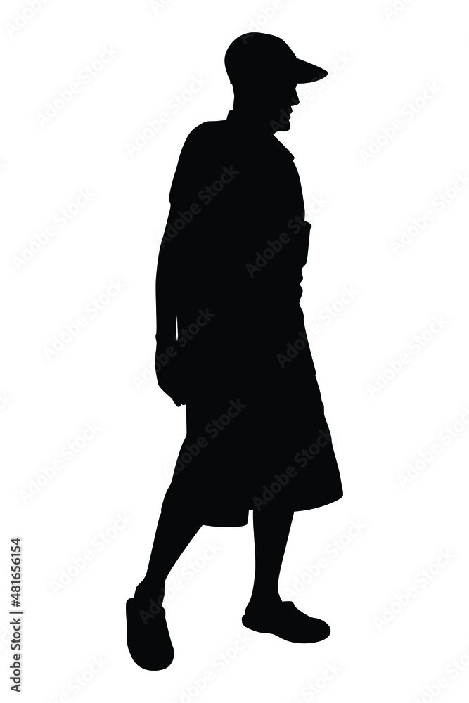 Old man silhouette vector isolated on white background Old man silhouette vector isolated on white background
