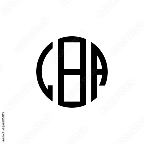 LBA letter logo design. LBA modern letter logo with black background. LBA creative  letter logo. simple and modern letter LBA logo template, LBA circle letter logo design with circle shape. LBA   photo