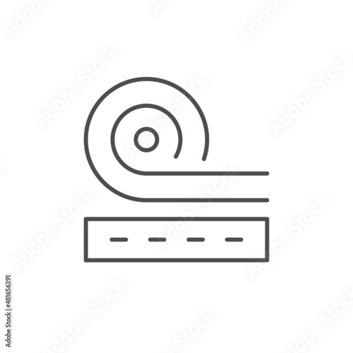 Insulation roll line outline icon