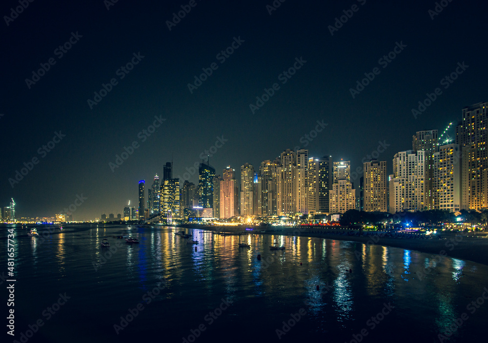 Obraz premium Dubai Marina at night