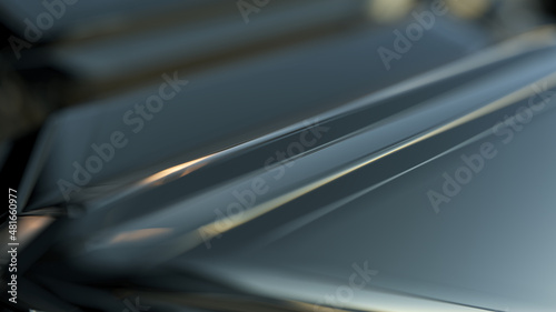 Abstract metal surface illuminated by light