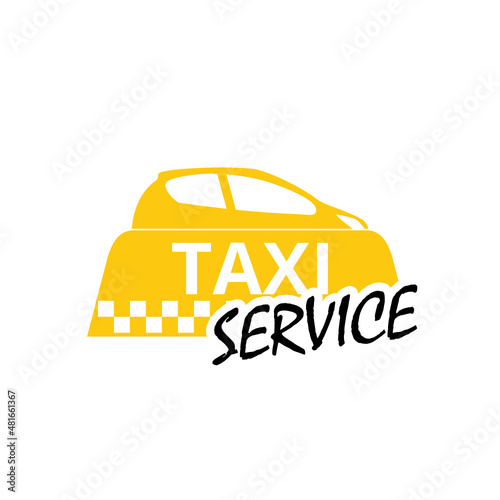 Taxi service sign icon isolated on white background