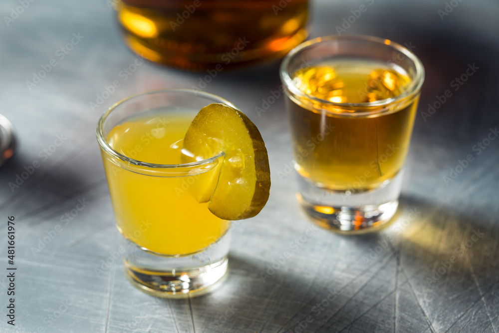 Boozy Cold Pickleback Shot Cocktail Boozy Cold Pickleback Shot Cocktail