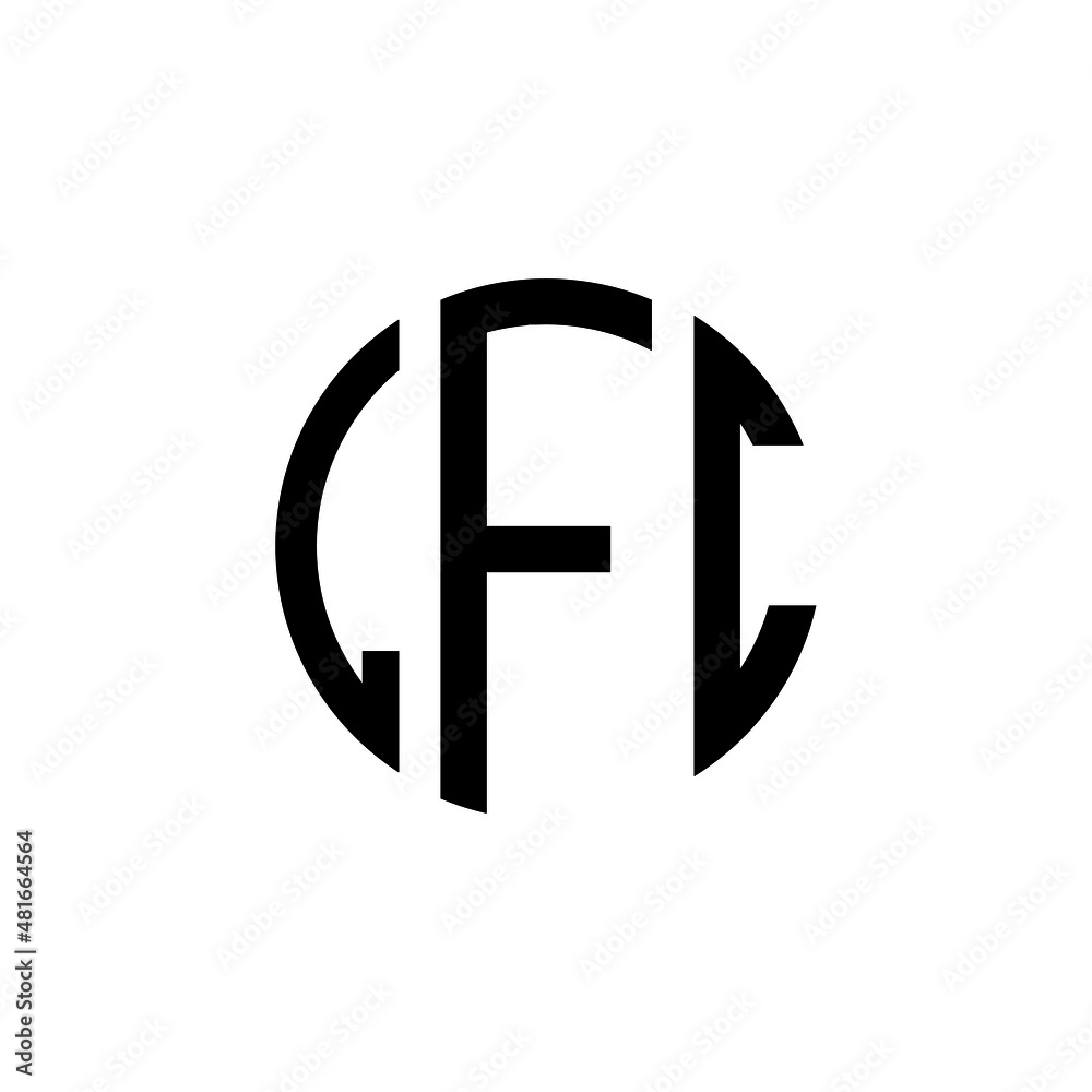 LFC letter logo design. LFC modern letter logo with black background