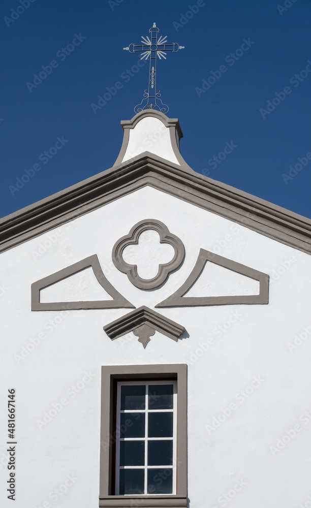 traditional decoration on the pediment of a house in Portimao, algarve, portugal